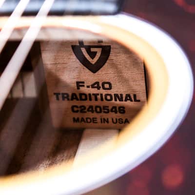 Guild F-40 Traditional Antique Burst Guild USA Jumbo Acoustic Guitar w/Case image 10