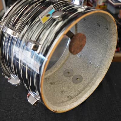Vintage 1970s Ludwig USA 12" Maple/Mahogany Tom - Black Oyster Pearl | 8x12" image 9