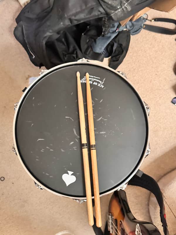 1408 series Snare DrumDepth Charge 8” Deep Shell; This 14 Inch Heavy Snare with an Deep Metal Drum Shell delivers a powerful and resonant sound, the basswood material gives it a punch perfect for punk, hard rock and metal, even gospel! image 1