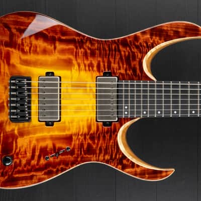 Mayones Duvell 7 Elite Curly Poplar - Lava Burst image 6