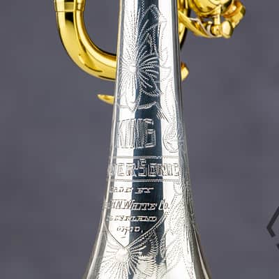 King Silver Sonic 1952 Bb trumpet, lacquer image 11