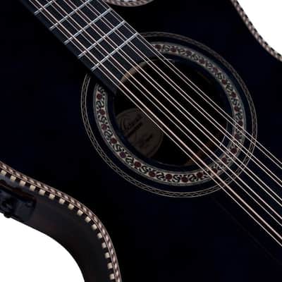 Oscar Schmidt OH32SEQTB | Bajo Quinto Acoustic / Electric, Quilt Trans Black. New with Full Warranty! image 3