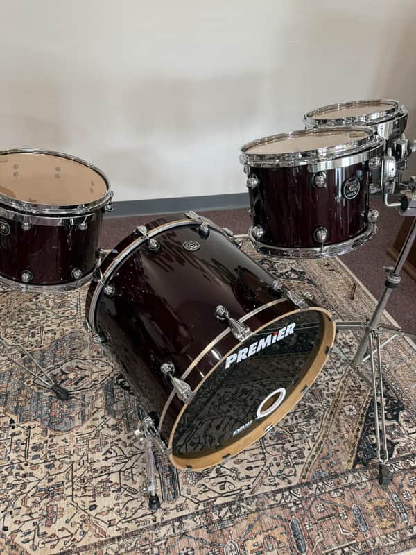 Premier Gen-X 4-Piece Drum Set - Maroon (18x22 / 8x10 / 9x12 / 11x14) image 1