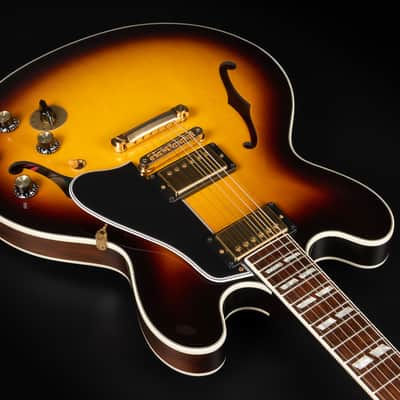 2009 Gibson Memphis ES-345 Stereo Reissue - Vintage Sunburst | USA Semi-Hollow Classic '57 Humbuckers Varitone Switch | OHSC image 8