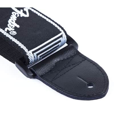 Fender 2" Monogramed Strap Black Lt Grey/Dak Grey Strap w. LOGO - Strap for Guitars image 4
