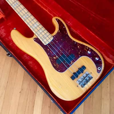 Fender Jazz/ precision bass 1971 Maple natural original vintage usa p/j emg image 2