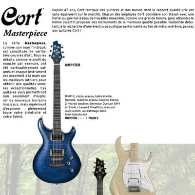 CORT MMP-3 Masterpiece Transparent Purple hardcase included image 9