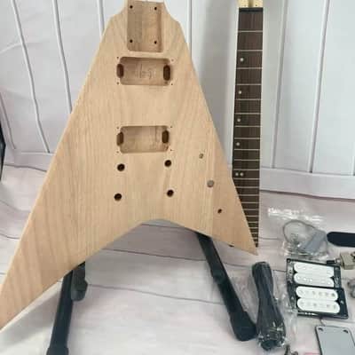 Red Basswood 5 String Bass Body, Maple Neck image 4