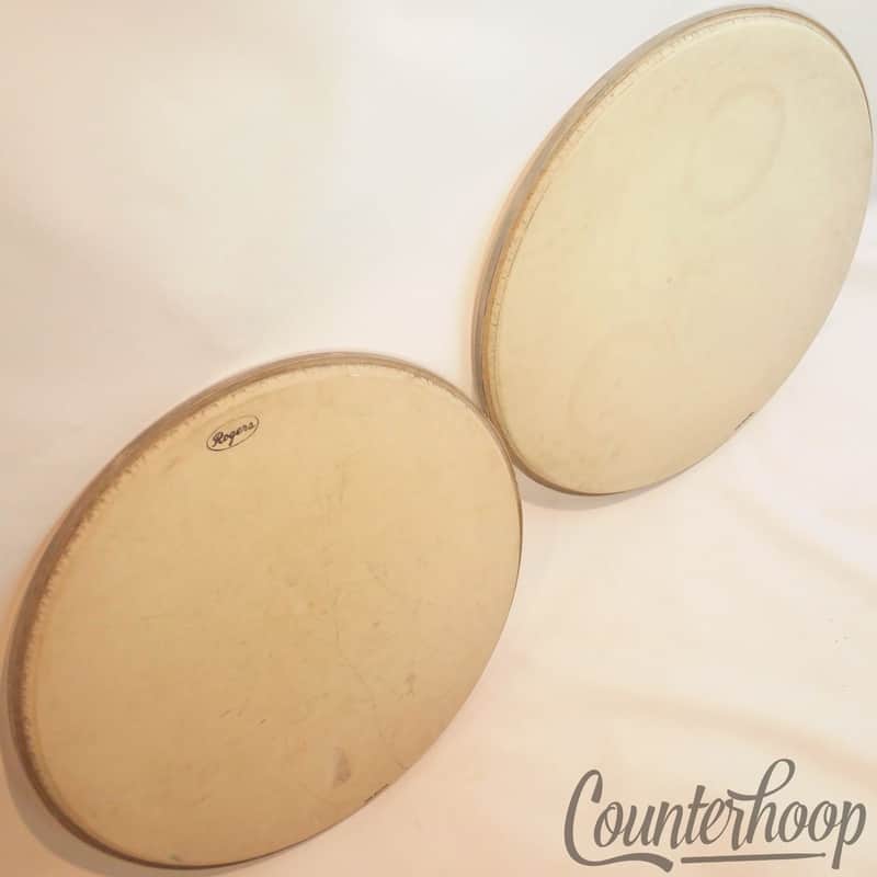 Rogers 20"Bass Drum Heads 2x Set Batter/Resonant Coated 60s Cleveland Remo WKing image 1