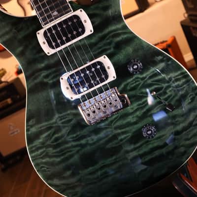 PRS SE Custom 24 Quilt Electric Guitar - Teal Black 4423 image 8