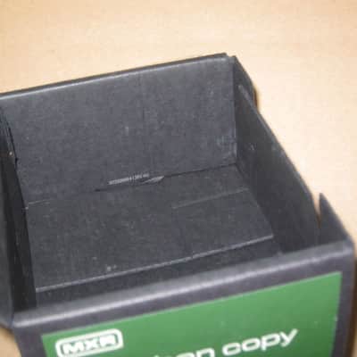 litely handled genuine MXR EMPTY BOX ONLY for M299 Carbon Copy Mini (NO: pedal, paperwork, also NO adapter) 2019-2026 (specifically 2021) - BOX: Black Cardboard / LABELs: Green & White - White & Black / GRAPHIC: Silver (part of 2 sides have clear tape) image 23