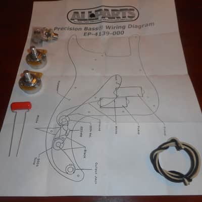 Allparts Wiring Kit For Precision Bass Style Guitars, #EP-4139-000