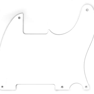 Genuine Fender 50s Esquire Tele Guitar Pickguard, White, 1-Ply, 5-Hole Mount image 2