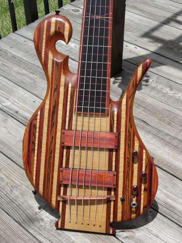 2006 Carl Thompson Rainbow 6-string Fretless Bass image 1