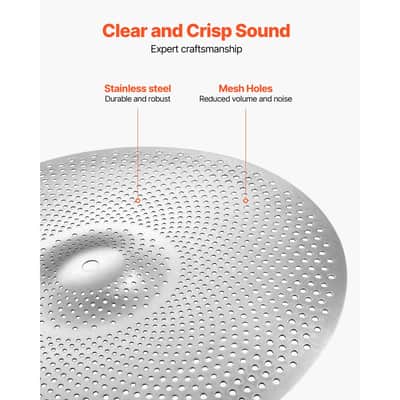 Low Volume Cymbal Pack 4 Pieces 14 16 18 20 Inches Alloy Cymbals for Drum image 3