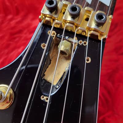 Rare Fernandes EX-85L Left Handed 1984 - Black - Explorer - Lightning Bolt Inlays - Set Neck - Made In Japan MIJ image 11