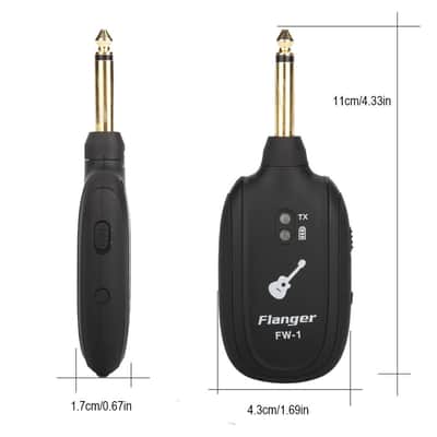 Flanger FW-1 Rechargeable 2.4Ghz Wireless System Digital Guitar Transmitter Receiver 50m Range image 10