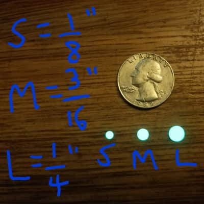 GLOW IN THE DARK fret position marker dots for stringed Instruments image 3