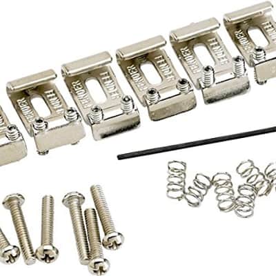 Genuine Fender American US Vintage Stratocaster/Strat Bridge Saddles - NICKEL image 5