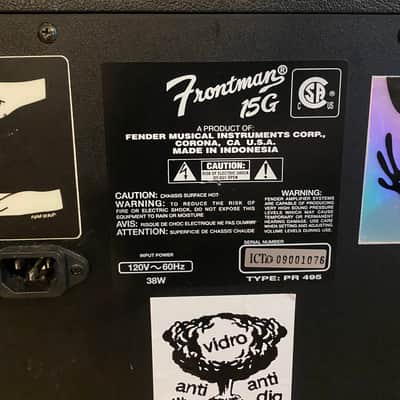 Fender Frontman 15G Series II 2-Channel 15-Watt 1x8" Guitar Practice Amp 2002 - 2010 - Black image 3