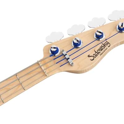Sadowsky MetroLine 24-Fret Modern Bass-Swamp Ash Body-4 String-Burgundy Burst Transparent Satin image 7