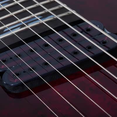 Schecter Omen Elite-7 Multiscale LH Black Cherry Burst image 5