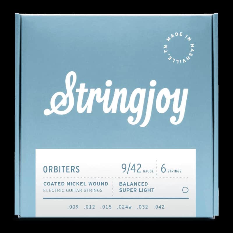 Stringjoy Orbiters Balanced Super Light Gauge (9-42) Coated Nickel Wound Electric Guitar Strings image 1
