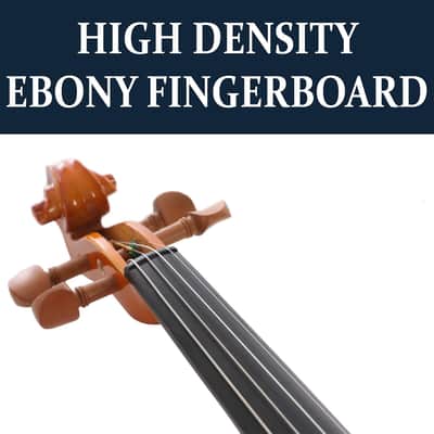 1/4 Violin Solidwood Violin with Strings, Bow, Rosin, Tuner, Shoulder Rest & Lesson Book – Ideal for Beginners image 3