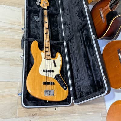 Fender Jazz Bass 1973 - beautiful Natural Ash finish w/a 4-Bolt Black/Bound Maple Neck ! image 12