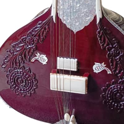 Munda Sitar Vilayat Khan Model Sitar Indian Tun Wood Sitar, Gig Bag, 6 main string 12 central string sitar For Professional Player Beginner image 3