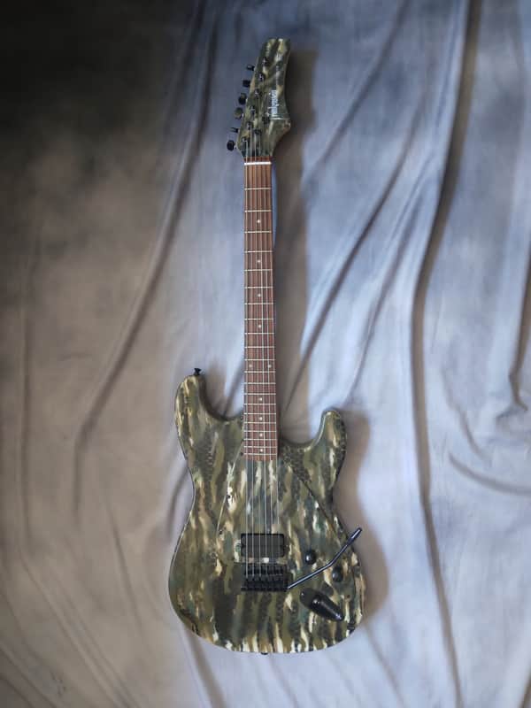 Stratocaster Style Electric Guitar, Custom Camouflage Paintjob 2010s Camouflage image 1