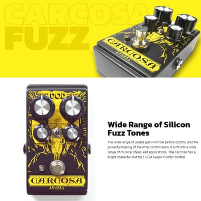 DigiTech DOD Carcosa Analog Fuzz Guitar Effects Pedal with Two Free Patch Cables image 6