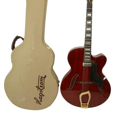 Hagstrom HL550 Hollow-Body Jazz Electric Guitar, Matte Natural Mahogany w/ Case HL-550 image 1