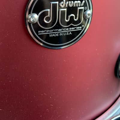 DW Performance Series 9x12" Rack Tom in Satin Burgundy Lacquer (Rm4) image 2