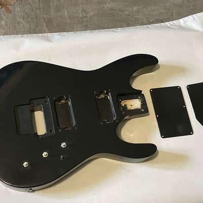 Late 1980's Kramer USA Pacer Imperial Black Semi Loaded Guitar Body Floyd Ready
