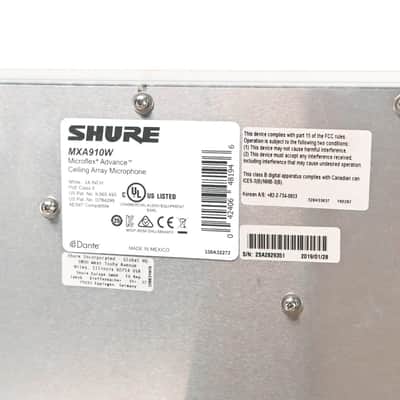 Shure MXA910W Ceiling Array Microphone CG01M01 image 4