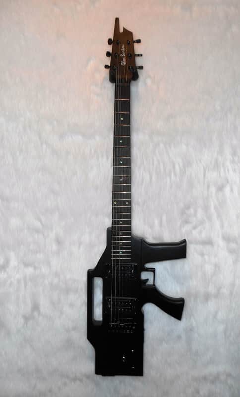 Glen Burton GE47-BK 2020 Satin Black Ak47 Machine Gun Electric Guitar image 1