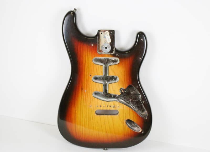 1979 Vintage Fender Stratocaster Ash Sunburst 3-Bolt BODY 1970s USA Strat image 1