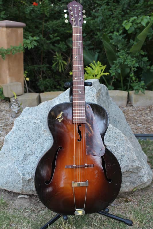 Stunning Stunning RARE Vintage 1930s/40s Lark Junior Acoustic Archtop Guitar Regal Kay Harmony NICE! image 1