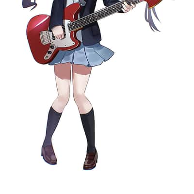 K-ON! Japan Original Brand Azusa Nakano Mustang Old Candy Apple Red w/ Matching Headstock image 16