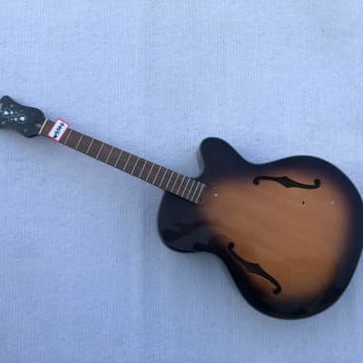 Hofner HCT-SL Hollow Body Jazz Guitar, Rosewood Fingerboard Neck image 3
