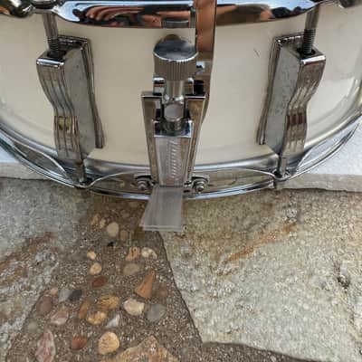 RARE Ludwig 10 LUG Vistalite Snare Drum White Opaque Acrylic 5x14 image 18