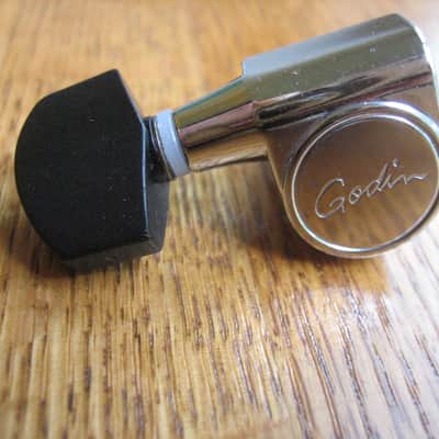 Godin Locking Tuner Set -- Machine Heads , tuning keys Ebony image 1