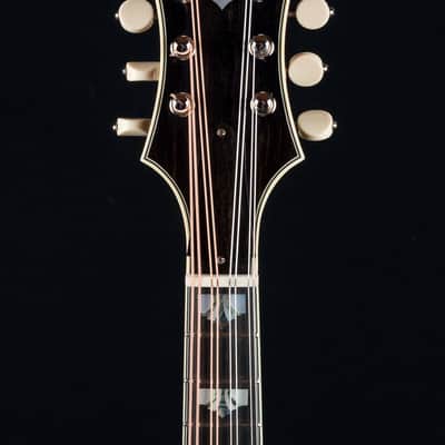 Hinde Jazz Model Adirondack Spruce and Flamed Maple Merlot Burst Mandolin with Pickup image 12
