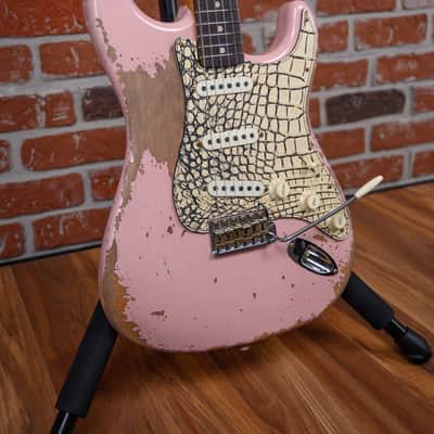 Fender Custom Shop LR25 ‘62/‘63 Stratocaster Super Heavy Relic Shell Pink Boos Leather Custom Pickguard 2025 image 6