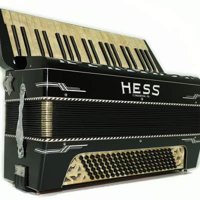 Hess Klingenthal Vintage Accordion 120 Bass, made in Germany, Lightweight Old Original Piano Accordion, New Straps, 2617 image 4