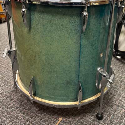 Vintage 14.5” x 16” Sonor Floor Tom 1960’s - Sparkling Turquoise image 9