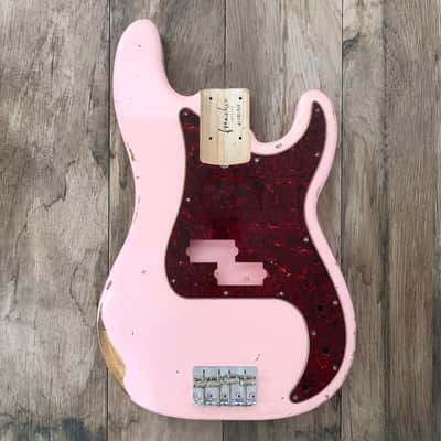 FRANCHIN Jupiter bass body Relic Aged Faded Shell Pink 100% Nitro Lacquer Poplar Precision-Style Made in Italy - Stock piece #23250826 image 4