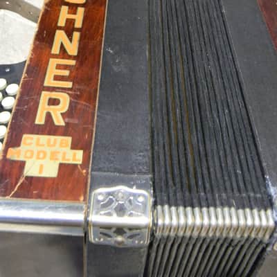 antique historic HOHNER CLUB MODELL 1 diatonic button accordion Germany 1930s image 6