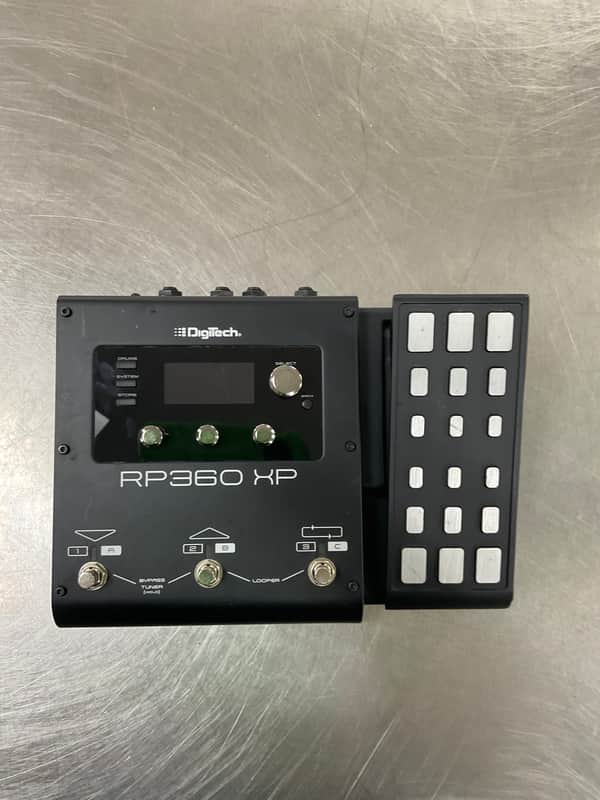 Black digital effects pedal with knobs and footswitch.